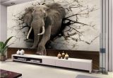 Custom Wall Murals Uk Custom 3d Elephant Wall Mural Personalized Giant Wallpaper