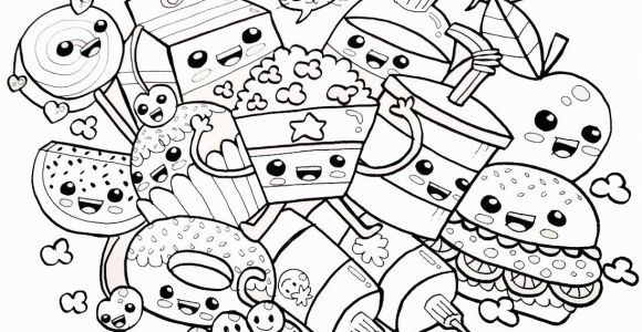 Cute Food Coloring Pages to Print Cute Food Coloring Pages Many Snacks Free Printable