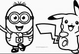 Cute Pikachu Coloring Pages Bob and Minions Coloring Page Minion