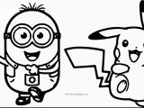 Cute Pikachu Coloring Pages Bob and Minions Coloring Page Minion