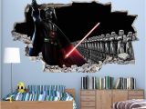 Darth Vader Wall Mural Cool Star Wars Boys Bedroom Decal Vinyl Wall Sticker Q046