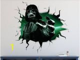 Darth Vader Wall Mural Darth Vader Star Wars Wall Decal 3d Kids Sticker Art Decor