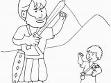 David and Goliath Coloring Page Free Goliath and David the Good Guy Kidmin