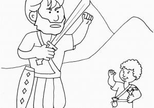 David and Goliath Coloring Pages Printable Goliath and David the Good Guy Kidmin