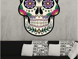 Day Of the Dead Wall Mural Osmdecals Sugar Skull Wall Decal Mural Sticker Home Decor Series 7