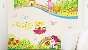 Daycare Murals Zs Sticker Rainbow Road Wall Stickers for Kids Rooms Daycare Wall