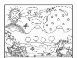 Days Of Creation Coloring Pages Creation Coloring Pages for Preschoolers