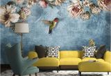 Decor Place Wall Murals European Style Bold Blossoms Birds Wallpaper Mural