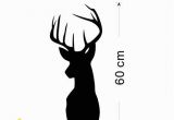 Deer Wildlife Wall Mural Zooyoo Fashion Designed Deer Shaped Removed Vinyl Blackboard Wall Sticker Black Color Deer Shaped Animal Wall Sticker House Decoration Wall