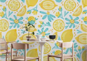 Design A Wall Mural Lemon Pattern White Wall Mural Wallpaper Patterns