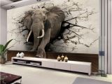 Design Your Own Wall Mural Custom 3d Elephant Wall Mural Personalized Giant Wallpaper