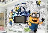 Despicable Me Wall Mural 3d Minions Wallpaper Cartoon Despicable Me Wall Mural