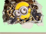 Despicable Me Wall Mural Minions Wall Smash Despicable Me Wall Sticker Kids Childrens