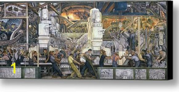 Detroit Industry Mural Print Detroit Industry north Wall Canvas Print Canvas Art by Die…