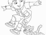 Diego and Baby Jaguar Coloring Pages Diego and His Adorable Pet Baby Jaguar In Go Diego Go Coloring Page