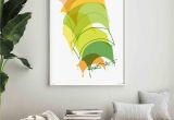 Digitally Printed Wall Murals Printable Abstract Wall Art Green Yellow Print Digital Art