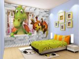 Dinosaur Murals Bedroom Beibehang Custom Wallpaper Kids Room Backdrop Wall 3d Dinosaur