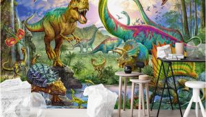 Dinosaur Murals Bedroom Wallpaper 3d Stereo Dinosaur Animal World Murals Children S