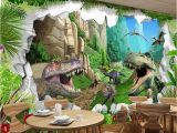 Dinosaurs Murals Walls Custom Mural Wallpaper 3d Cartoon Dinosaur Living Room Tv Background