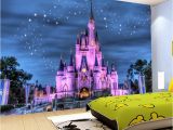Disney Castle Mural Wallpaper Hd Fantasy Starry Sky Castle 3d Wallpaper Children S Room Restaurant