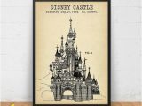 Disney Castle Wall Mural Disney Castle Patent Print Digital Download Sleeping