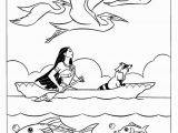 Disney Color and Play Coloring Pages Pocahontas Up Boat with Meeko Coloring Pages