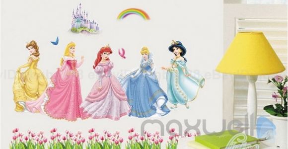 Disney Princess Castle Wall Mural 5 Disney Princess Castle Rainbow Wall Decal Removable Sticker Kids