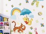 Disney Wall Mural Stickers Us $2 5 Off Cartoon Winnie Pooh Animals Wall Decals Kids Rooms Nursery Home Decor 40 60cm Disney Wall Stickers Pvc Mural Art Diy Wallpaper In Wall