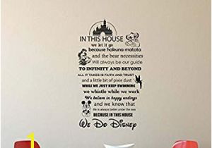 Disney Wall Murals for Sale Amazon In This House We Do Disney Vinyl Wall Decal Sticker