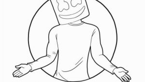 Dj Marshmello Coloring Pages How to Draw Marshmello Super Easy