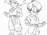 Dragon Ball Z Coloring Pages to Print songoten Trunks Dragon Ball Z Kids Coloring Pages
