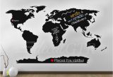 Dry Erase World Map Wall Mural World Map Wall Decal with Antarctica World Map Wall Art