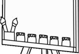 Easel Coloring Page Black and White Easel Clip Art Black and White Easel Image