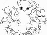Easter Coloring Pages Disney Characters Happy Easter Chick Coloring Page Stock Vector