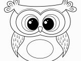 Easy Coloring Pages Cute Cartoon Owl Coloring Page