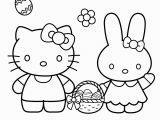 Easy Hello Kitty Coloring Pages Hello Kitty with Easter Bunny Coloring Page From Hello Kitty