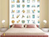 Educational Wall Murals for Schools Collection Od Educational Icons Back to School Wall Mural