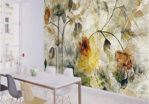 Electronic Wall Murals Xchelda Custom 3d Wallpaper Design Old Texture Flowers Kitchen