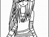 Emo Anime Girl Coloring Pages Emo Coloring Pages to Print Anime Angel Girl Coloring Pages