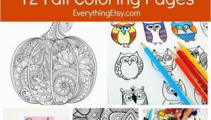 Everything Etsy Coloring Pages 12 Free Fall Coloring Pages for Adults Crafts Pinterest