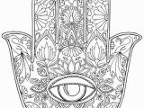 Evil Eye Coloring Pages Hand Drawn Adult Coloring Page Print "hamsa Eye"