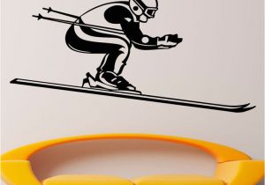 Extreme Sports Wall Mural Dctop Waterproof Wall Stickers Winter Sport Skiing Skier