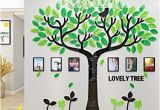 Family Tree Wall Mural Stencils Family Tree Wall Decals 3d Diy Frame Acrylic Wall Stickers Mural for Living Room sofa Tv Art Wall Background Lovely Tree Green