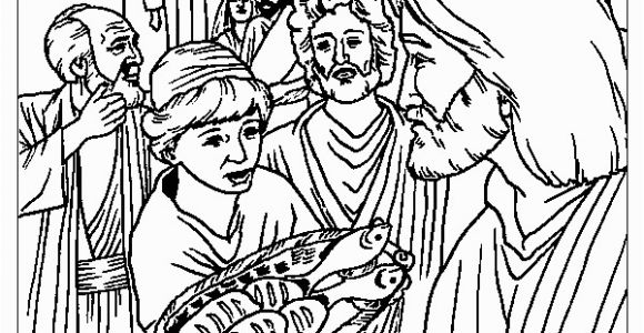 Feeding Of the 5000 Coloring Page Feeding the 5000 Coloring Page