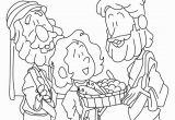 Feeding Of the 5000 Coloring Page Jesus Feeds 5 000 Coloring Page