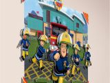 Fireman Sam Wall Mural Fireman Sam 3d Pop Out Wall Decoration Paper Card Multi Colour