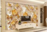 Floral Wall Murals Canada European Style Retro Gold Luxurious Rose Pattern butterfly Tv Wall Mural 3d Wallpaper 3d Wall Papers for Tv Backdrop Canada 2019 From