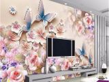 Flower Wall Murals Uk 3d Papel De Parede Custom Photo Hd Flowers Relief 3d Mural for