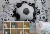 Football Wall Mural Wallpaper Wall Mural Football Through the Wall Xxl Photo Wallpaper