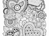 Free Coloring Pages for Adults Printable Hard to Color Zentangle Hearts Coloring Page • Free Printable Ebook